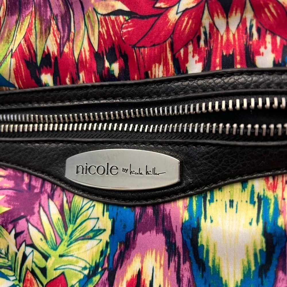 Nicole Miller Vibrant Floral Shoulder Bag - Picture 4 of 10